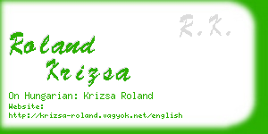 roland krizsa business card